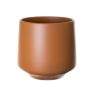 Ceramic planter ZIOKA, matt-caramel, 6.2"/15,8cm, Ø7"/18cm