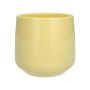 Ceramic planter ZIOKA, matt-yellow, 10.2"/26cm, Ø11.4"/29cm