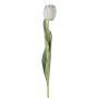 Artificial flower tulip GUSNAV, white, 20"/50cm, Ø2"/5cm