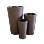 Plant pot set NAVIN, brown, 29"/74cm, 21"/54cm, 17"/44cm