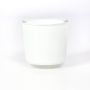 Small tealight glass / candle holder NICK, white, 3.1"/8cm, Ø3.1"/8cm