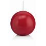 Ball candle MAEVA, dark red, Ø4"/10cm, 46h - Made in Germany