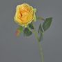 Artificial rose flower SIMONY, yellow, 18"/45cm, Ø 3.1"/8cm