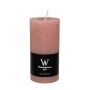 Pillar candle AURORA, rosewood, 4.7"/12cm, Ø2.3"/5,8cm, 42h - Made in Germany