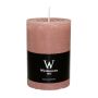 Pillar candle AURORA, rosewood, 4"/10cm, Ø2.7"/6,8cm, 42h - Made in Germany