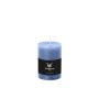 Pillar candle AURORA, grey-blue, 4"/10cm, Ø2.7"/6,8cm, 42h - Made in Germany