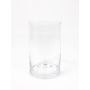 Cylinder vase SANSA EARTH of glass, clear, 7.7"/19.5cm, Ø4.7"/12cm