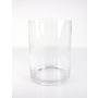 Cylinder vase SANSA EARTH of glass, clear, 9.8"/25cm, Ø7.3"/18,5cm