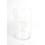 Cylinder vase SANSA EARTH of glass, clear, 11.8"/30cm, Ø7.3"/18,5cm