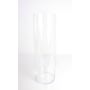 Cylinder vase SANSA EARTH of glass, clear, 23.6"/60cm, Ø7.5"/19cm