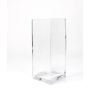 Column vase JACK EARTH of glass, clear, 5.5" x 5.5" x 13.8"/14x14x35cm