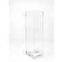 Column vase JACK EARTH of glass, clear, 5.5" x 5.5" x 19.3"/14x14x49cm