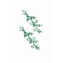 Wax ornament: Branches, WITALINA, 2 pieces, dark green, 8 x 3 cm