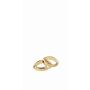 AKONY Wedding Rings wax ornament with stone, shiny gold, 1.8 x 3.5 cm
