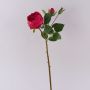 Artificial cabbage rose MIRETTA, red, 60cm, Ø3–9cm