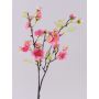 Artificial cherry blossom branch SOEY with blossoms, pink-fuchsia, 18"/45cm, Ø0.8"-1.8"/2-4.5cm