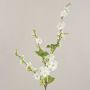 Decorative cherry blossom branch VALESKA, flowering, white, 33"/85cm