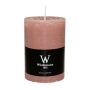 Pillar candle AURORA, rosewood, 5.5"/14cm, Ø4"/10cm, 100h - Made in Germany
