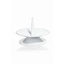 Metal candle holder TITO with spike, for candles Ø2"-2.4"/5-6cm, white, 1.2"/3cm, Ø4"/10cm