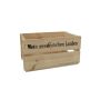 Wine box / wooden box GRETA, natural, with inscription, 18"x13"x9"/45x32x24cm