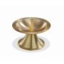 Brass candlestick OLIVERIO with spike, for candles Ø2"-2.4"/5-6cm, matt brushed, gold, 2"/5cm, Ø3.5"/9cm