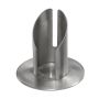 CONSTANCE brass candle holder, for candles approx. Ø4cm, nickel-plated, matt brushed, silver, 8cm, Ø9cm
