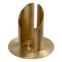 CONSTANCE brass candle holder, for candles approx. Ø5cm, matt brushed, gold, 9cm, Ø10cm