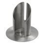 CONSTANCE brass candle holder, for candles approx. Ø5cm, nickel-plated, matt brushed, silver, 9cm, Ø10cm