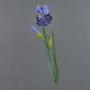 Artificial iris flower ALYSSA, blue, 28"/70cm, Ø 5"/13cm