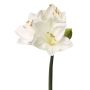 Artificial amaryllis flower BENITA, white, 22"/55cm, Ø 3.9"/10cm