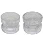 Reversible glass candlestick holder ARTORIUS for maxi tea lights, pillar candles, clear, 7,3cm, Ø8,9cm