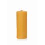 Beeswax candle BABETTE, natural-yellow, 8"/20cm, Ø3.1"/8cm, 120h - Made in Germany