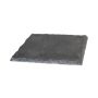 Square slate candleholder MARIANO, anthracite, 6x6"/15x15cm