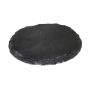 Round slate candleholder MARIANO, anthracite, Ø6"/15cm