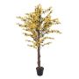 MISAKI Forsythia decorative tree, real trunks, with flowers, yellow, 150 cm