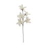 Artificial Clematis twig KATY, crossdoor, white, 3ft/100cm, Ø Ø 4.7"-5.5"/12-14cm
