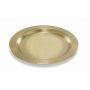 GREGORIA round metal candle saucer, for candles Ø7–8cm, gold, Ø11.5cm