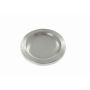 GREGORIA round metal candle tray, for candles Ø7–8 cm, silver, Ø11.5 cm