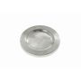 GREGORIA round metal candle holder, for candles Ø8–10cm, silver, Ø14cm