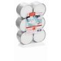 Set of 12 large tea lights, white, 0.7"/1,9cm, Ø2.2"/5,7cm, 8h