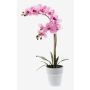 Artificial Phalaenopsis orchid CANDIDA in a ceramic pot, pink, 65cm