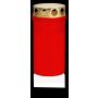 Grave light CARMELIA with lid, red-white, 4.7"/12cm, Ø2.4"/6,1cm, 50h
