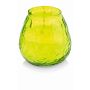 Lantern MAYELA filled with wax, apple green, 4.1"/10,5cm, Ø4"/10cm, 48h