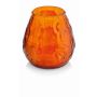 Lantern MAYELA filled with wax, tangerine, 4.1"/10,5cm, Ø4"/10cm, 48h