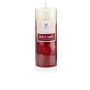 Rustic scented candle ASTRID, Baked Apple, dark red, 5.1"/13cm, Ø2.7"/6,8cm, 60h