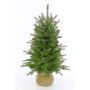 Plastic Christmas tree WELLINGTON, jute bag, LEDs, 35"/90cm, Ø26"/65cm