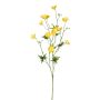 Plastic buttercup NORA, yellow, 28"/70cm, Ø 0.8"-1.2"/2-3cm