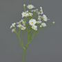 Artificial daisy flower BELINA, white, 12"/30cm, Ø 0.4"/1cm