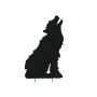 Halloween silhouette Decoration SPOOKY WOLF, black, 25"/63cm