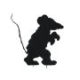Halloween Decorative Silhouette Mouse SPOOKY MOUSE, black, 56cm